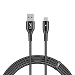 boAt Micro USB 600 Smart Auto Disconnecting Cable with LED Indicator, Stress Resistant, 3A Fast Charging & 480mbps Data Transmission, 10000+ Bends Lifespan & Extended 1.5m Length(Mercurial Black)- Amazon