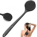 ANTIL’S Soft Silicone Back Scrubber with Long Handle for Shower & Bath | Flexible Exfoliating Brush with Gentle Bristles for Smooth Skin | Body Scrubber for Men, Women & Boys | Ideal for Body Wash & Bathing Assorted color- Amazon