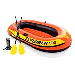 Intex Explorer 300, 3-Person Inflatable Boat Set with French Oars and High Output Air Pump- Amazon