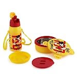 CELLO Kidzbee Star Gift Set Combo for School Kids, Yellow | 3D Touch & Feel Mickey Design Airtight Clip Lock Insulated Lunch Box 390ml with Leak Proof Flip Top Sipper Water Bottle for Kids Boys Girls- Amazon