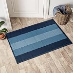 Status Contract Anti Slip Front Door Mat|(38x58cm) Living Room Rug for Entrance Door|Polypropylene Floor Mats for Home|Essential Small Rugs for Office, Bedroom & Kitchen|Blue | Set of 1- Amazon