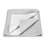 GLUN® Quick Dry Absorbent Baby Bed Sheet for Mattress Protector, Pack of 1 Baby Gray Bed Sheet, Size 70x100cm, Waterproof, Quick Drying Material, Anti-Itching Cloth- Amazon