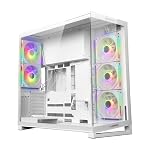 Zebronics Premium Gaming Case, Full-Tower, EATX, ATX, 5 ARGB Fans, Upto 480mm AIO Support, Type-C, USB 3.0, Vertical GPU, Dual Chamber, Magnetic Dust Filter (Shadowcore, White)- Amazon