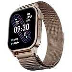 Fire‑Boltt Rise Round Smart Watch 1.85″ HD Display with Bluetooth Calling, Rotating Crown, AI Voice Assistant, SpO2 & Heart Rate Monitor,120+ Sports Modes, IP67 Waterproof Metal Smartwatch – Rose Gold- Amazon