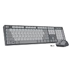 Zebronics Wireless Keyboard & Mouse Combo, 104 UV-Printed Keys, ₹ Key, 12 Multimedia Keys, Retractable Stand, 4 Button Mouse, 1600 DPI, High Precision, USB Nano Receiver (Companion 304, Grey)- Amazon