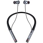 Bluetooth Wireless in Ear Earphones with Mic, Bombastic Bass – 13 mm Drivers, Dust and Water Resistant, Fast Charge, Low Latency, v5.4 Bluetooth Neckband, Grey- Amazon