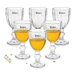 Treo by Milton Glace Shot Glasses I Set of 6 (65 ml) | Elegant Fluted mini Glasses with Geometric Design for Shots, mocktails, tasters & Parties- Amazon