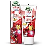 DABUR Herb’l Kids Iron Man Toothpaste|3+ Years|Strawberry Flavour|80 G|No Added Chemicals|Cavity Protection|Fights Germs|Strong Teeth,Healthy Gums|Natural & Safe For Kids|Sls & Flouride Free- Amazon