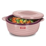 MILTON Aspire 1500 Serving Casserole, Double Walled Inner Stainless Steel, PU Insulated Kitchen Hot Pot, Keeps Food hot & Fresh for Roti, Biryani, 1180 ml, Cherry Pink- Amazon