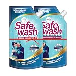 Safewash Premium Liquid Detergent 2L (Pack of 2 Pouch) for Woollens and Delicates with Active Fabric Conditioners | Soda and Bleach Free| PH Neutral Neutral Formula for 7-in-1 Expert Care- Amazon