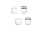 Aristo 201 Airtight Breeza Square Container For Kitchen Storage, Plastic Boxes For Storage, Kitchen container 500ml Set of 4 – Color May Vary- Amazon