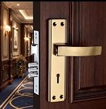 Milton Mortise Lock Set with Door Handle, Black Gold Finish, 7 Inch, Model MHI-RX-03, Complete Set with Keys and Screws- Amazon