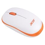 acer Wireless Mouse (1600 DPI/2.4 GHz Wireless Frequency/Optical Sensor/USB Dongle) | Color: White/Orange- Amazon