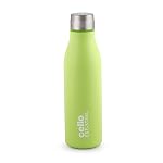 CELLO Gem Stainless Steel Water Bottle for Daily Use 900 ml Green | Easy to Carry & Clean, Rust Proof Leak Proof Freezer & Fridge Safe Single Wall Steel Water Bottle for School Kids, Travel & Office- Amazon