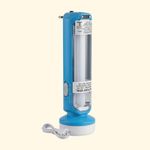 Pigeon Radiance Rechargeable LED Torch | 1800mAh Battery & 2-in-1 Lantern 3 hrs Torch Emergency Light (Blue)- Flipkart