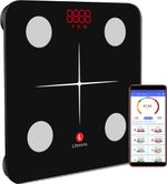 Lifetrons Slinky Lite Digital Smart weight Scale with 12 Body Parameters & free mobile app Body Fat Analyzer (Black)- Flipkart