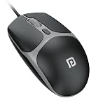 Portronics Toad 103 Wired Optical Mouse with 2400 DPI, Plug & Play, Ambidextrous, Hi-Optical Tracking, 1.5M Cable Length, 30 Lakhs Click Life, Ergonomic Mouse for Comfortable All-Day Grip (Black)- Amazon