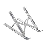 Ant Esports ALS05 6-Angle Adjustable Aluminum Laptop Stand for Desk | Foldable Portable Ergonomic Tabletop Notebook Riser | Anti-Slip Design | for MacBook, HP, Dell, Lenovo & All Laptops | Silver- Amazon