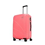 Skybags Streax Medium Size (Check-in) Hard Case Trolley Bag, Coral- Amazon