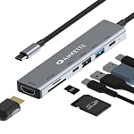 Amkette 7-in-1 Type C Hub/Docking Station for Laptop, USB hub Type c with 100W Power Delivery, 4K HDMI Output, USB 3.0, USB 2.0, SD/TF Card Reader, USB c hub for MacBook, Windows Laptops- Amazon