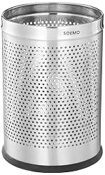 Solimo Stainless Steel Perforated Dustbin 8″ X 12″ – Open-Top, Ss; Silver- Amazon