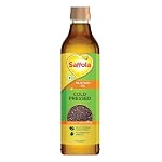 Saffola Cold Pressed Mustard Oil | Kachi ghani Mustard Oil, 0 trans fat, Unrefined, Chemical free | Helps Manage Cholesterol, Goodness of Omega 3 with Authentic Seed Flavour | 1L Pet Bottle- Amazon