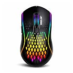 Ant Esports GM700 Wireless Gaming Mouse |4800 DPI Adjustable Sensor |11 RGB LED Modes | Lightweight Honeycomb Design |2.4GHz Low Latency |Rechargeable Battery | Ergonomic Mouse for PC & Laptop | Black- Amazon