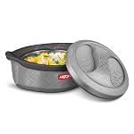 MILTON Evoke 1000 PU Insulated Inner Stainless Steel Casserole, 850 ml, Grey, BPA Free, Food Grade, Hot and Cold, Easy to Carry, Easy to Store, Chapati, Roti, Curd Maker- Amazon