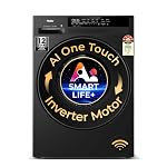 Haier 7 Kg AI One Touch, AI Smart Wash (AI-DBT), PuriSteam, 525mm Super Drum, In-Built Heater,WI-FI, Fully Automatic Front Load Washing Machine, (EFL70-IM12F3BKU1 | Black)- Amazon