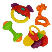 Vistaratrade Non Toxic Baby Toys Rattle Set Of 4 Pieces For Infants And Toddlers - Multi Color- Amazon